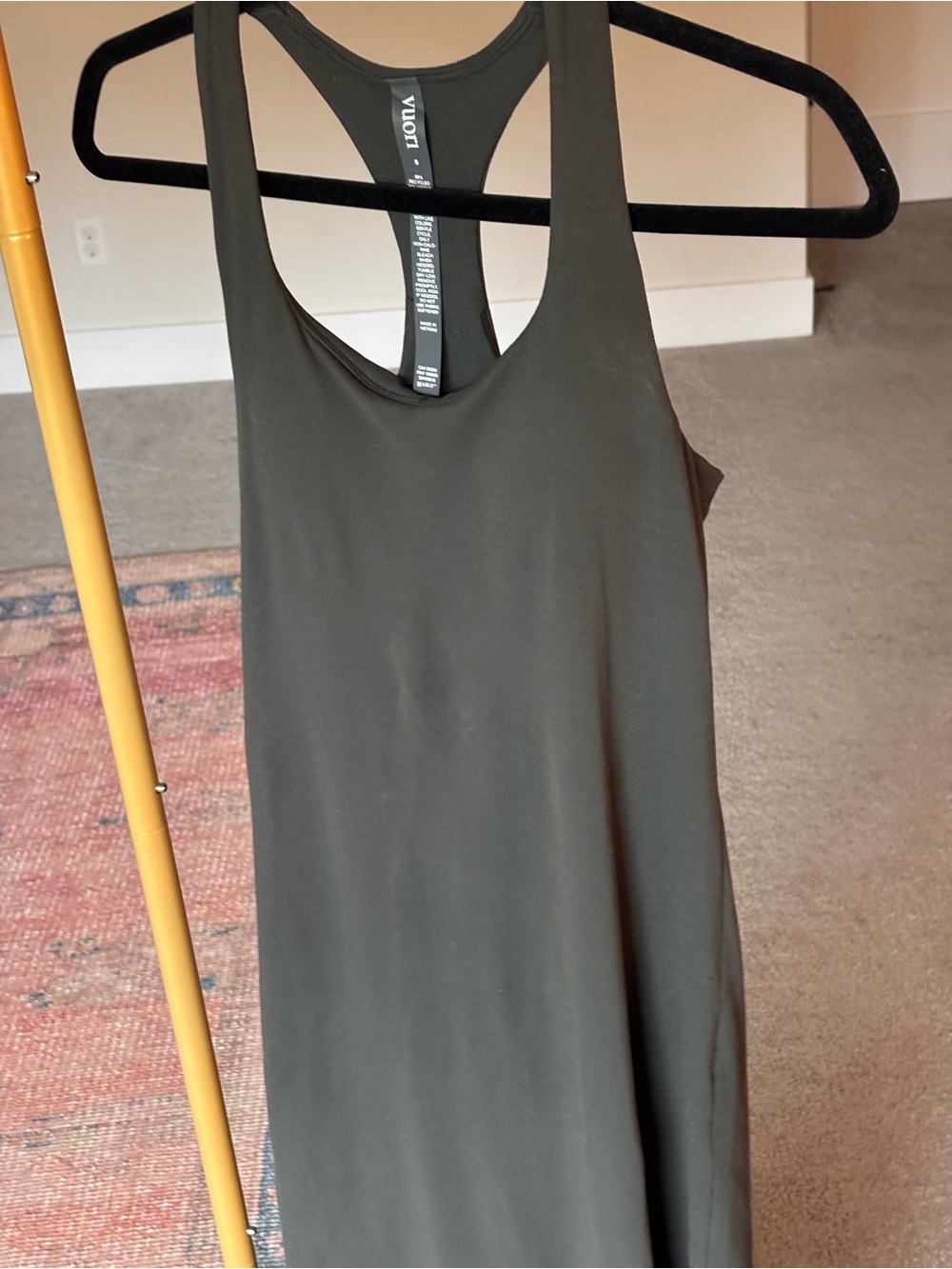 Vuori Racerback Maxi Dress - Olive Green - Picture 2 of 6